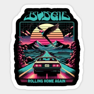 Budgie Rolling Home Again Sticker